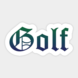 Golf Gradient Text Sticker